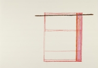Ohne Titel, 2022, �lkreide auf Papier, 29,7 x 42 cm

