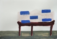 Ohne Titel, 2025, Acryl auf Papier, 21 x 29,5 cm
