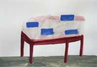 Ohne Titel, 2025, Acryl auf Papier, 21 x 29,5 cm
