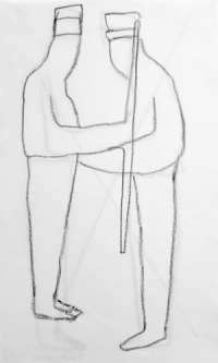 Ohne Titel, 2016, Bleistift auf Papier, 30 x 18 cm
