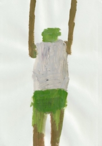 Ohne Titel, 2024, Acryl auf Papier, 29,5 x 21 cm
